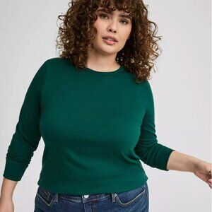 Torrid Crew Neck Long Sleeve Tee Botanical Garden 3X